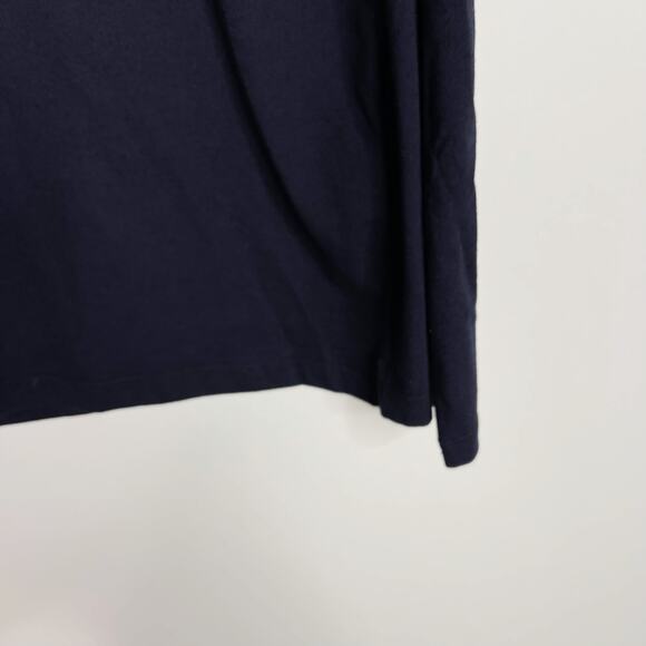 The Kooples Mens XLarge XL Navy Blue Tyler Long Sleeve Shirt Button Detail Black - Picture 4 of 8